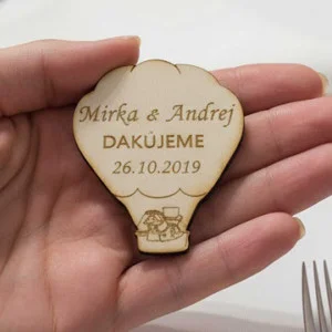 Wedding magnets flying balloon 50x65x3mm