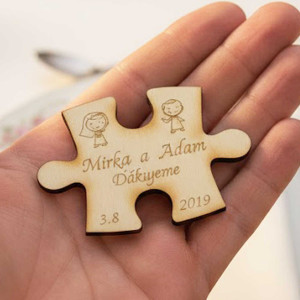 Wedding magnets puzzle 70x52x3mm