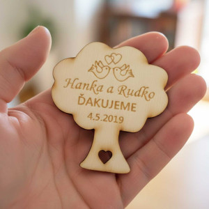 Wedding magnets tree 56x62x3mm