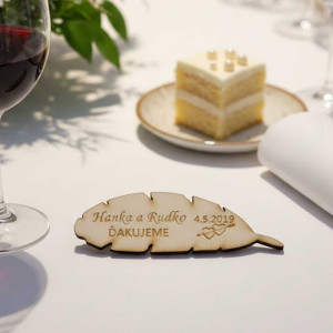 Wedding magnets feather 95x30x3mm 2