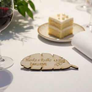 Wedding magnets feather 95x30x3mm 2