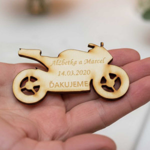 Wedding magnets motorcycle 80x43x3mm