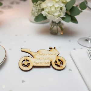 Wedding magnets motorcycle 80x43x3mm 2