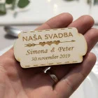 Svadobné magnetky tabuľka 62x37x3mm