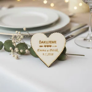 Magnetka svadobná vrúbkovaná tri srdiečka 55x55x3mm 2