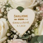 Magnetka svadobná vrúbkovaná tri srdiečka 55x55x3mm