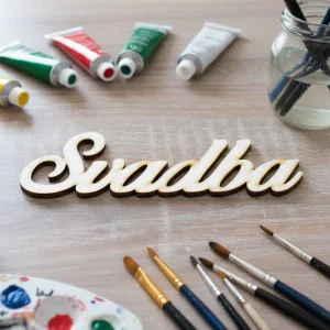 Drevený nápis Svadba 70x205mm 2