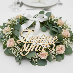 Wooden wedding sign "We are marrying off our son" 90x140x3mm