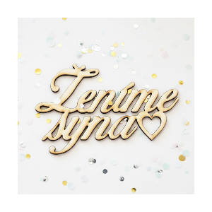 Drevený svadobný nápis Ženíme syna 90x140x3mm 2