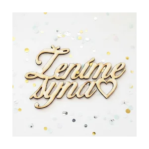 Drevený svadobný nápis Ženíme syna 90x140x3mm 2