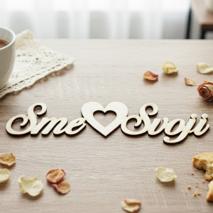 Holzschild - Wir sind unser 178x50x3mm 2