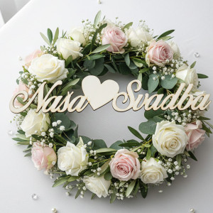 Holzschild - Unsere Hochzeit 280x54x3mm