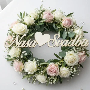 Wooden sign-Our wedding 280x54x3mm