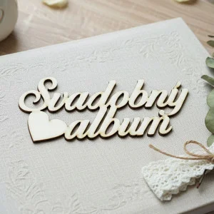 Wooden sign - Wedding album 170x80x3mm