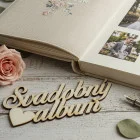 Holzschild-Hochzeitsalbum 170x80x3mm