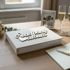 Wooden sign - Wedding album 170x80x3mm 2