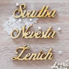 Aufschriften Bräutigam Hochzeit Braut-Set 20x60mm