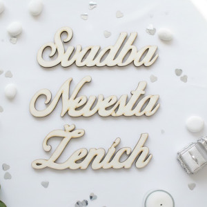 Ženích Svadba Nevesta set 50x145mm