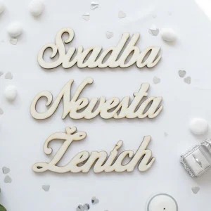 Ženích Svadba Nevesta set 50x145mm