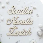 Ženích Svadba Nevesta set 50x145mm