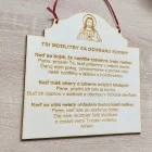 Drei Gebete für die Familie – Tafel 21x21cm