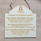 Tri modlitby za rodinu - tabuľka 21x21cm