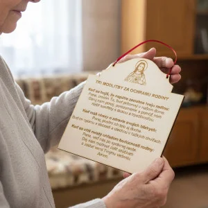 Drei Gebete für die Familie – Tafel 21x21cm 2