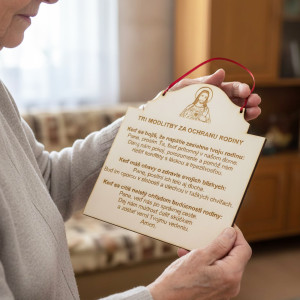 Tri modlitby za rodinu - tabuľka 21x21cm 2