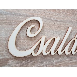 The inscription "Family" with burnt edges for the family calendar 2