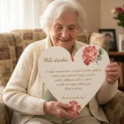 Drevené srdiečko 30cm milá starká + venovanie NA MIERU