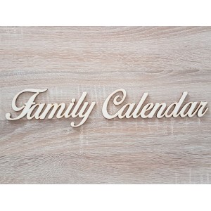Produkt-Aufschrift auf einem Familienkalender-Csalat 24x9cm | LYMFY.sk | Familienkalender aus Holz