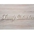 Nápis "Family calendar" s opálenými hranami k rodinnému kalendáru (357)