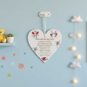 Srdiečko 17cm-Pravidlá detskej izby lienky 2