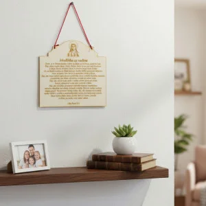 Modlitba za rodinu - tabuľka 23x21cm 2