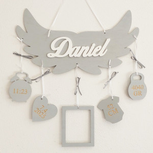 Meno s krídlami a údajmi o narodení