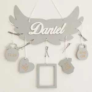 Meno na krídlach s údajmi o narodení