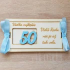 Geldumschlag aus Holz, 20 x 10 cm – BLAU