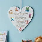 Heart 17cm - Rules of a children's room cheerful letters