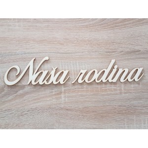 Die Inschrift "Unsere Familie" mit gebräunten Kanten für den Familienkalender