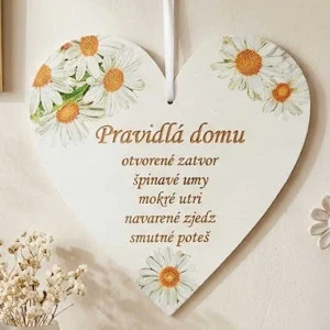 Heart on the door 17cm House Rules