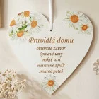 Srdiečko na dvere 17cm Pravidlá domu