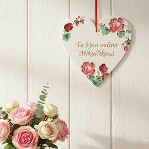 Wooden label 17cm - decorated 2