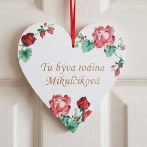 Wooden label 17cm - decorated