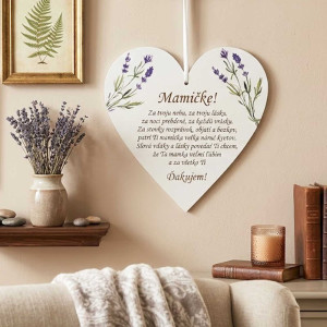 Tabuľka na dvere ozdobená 17cm Mamičke 2