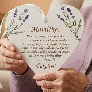 Tabelle an der Tür verziert mit 17 cm für Mama