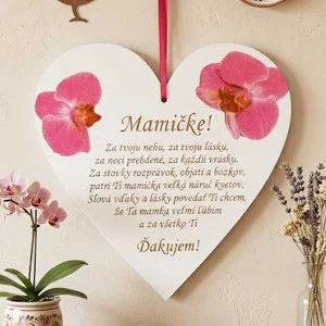 Tabuľka na dvere ozdobená 17cm Mamička 