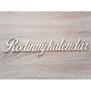 Die Aufschrift "Rodina" mit gegerbtem Rand für den Familienkalender | LYMFY.sk | Eintragungen in Familienkalendern