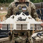 80cm drevený vešiak na medaile s laserovaním a menom - Pavol