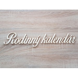 Die Aufschrift "Rodina" mit gegerbtem Rand für den Familienkalender | LYMFY.sk | Eintragungen in Familienkalendern