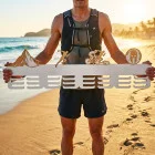 80cm drevený vešiak na medaile s laserovaním ATLETIKA, TRIATLON